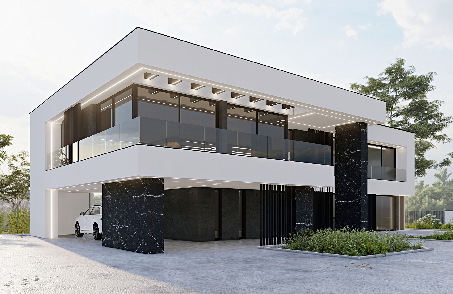 Wizualizacje nowoczesnej rezydencji, gmina Sieradz