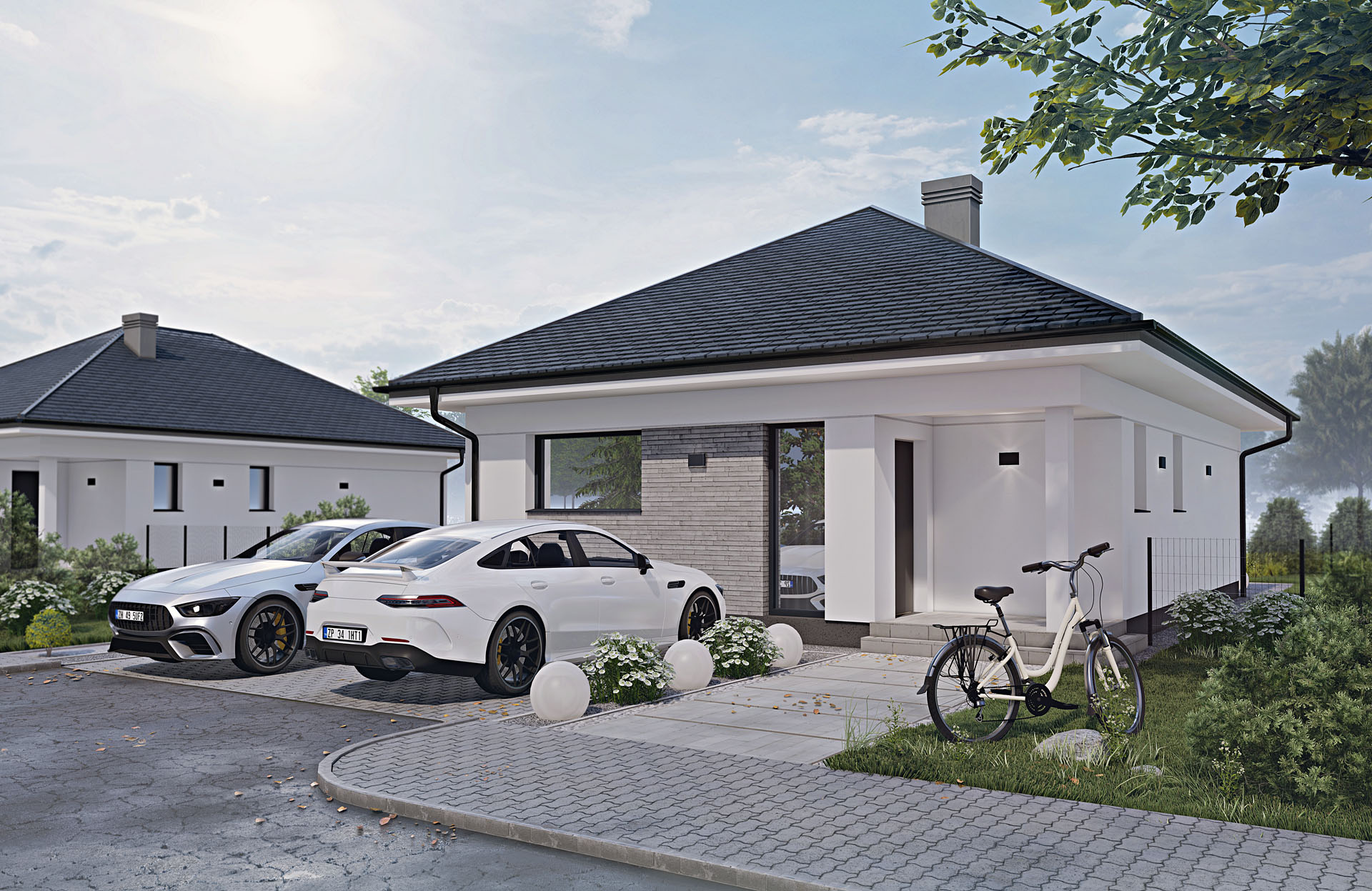 Osiedle budynków mieszkalnych jednorodzinnych, gmina Galewice