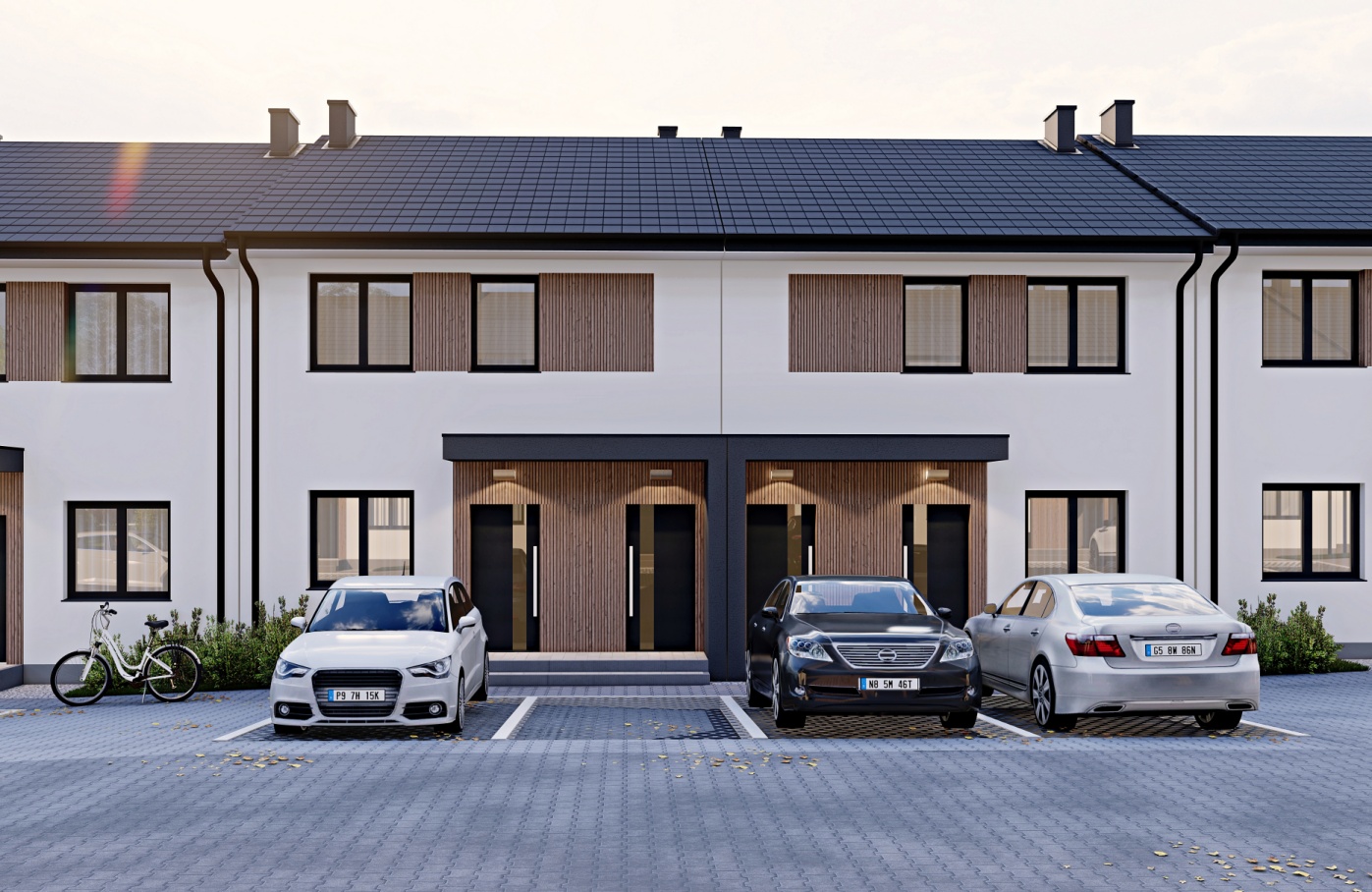 Osiedle budynków w zabudowie szeregowej